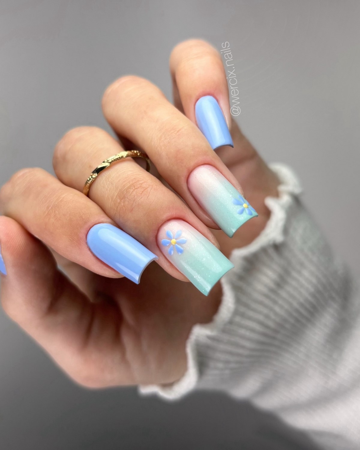 Квадратный маникюр весны 2026: форма снова в центре внимания